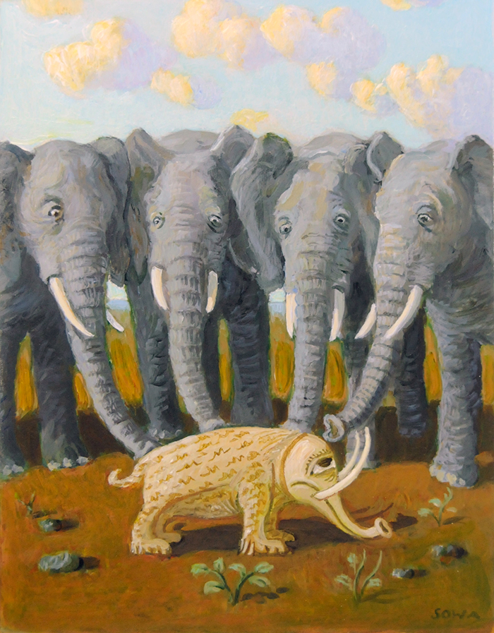 Elefanten (aus dem Buch Tiere und Töne, Donna Leon) erstellt 2010